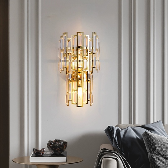 Настенный светильник SAMUEL, Бра, 22*38, золото, металл, Е14.