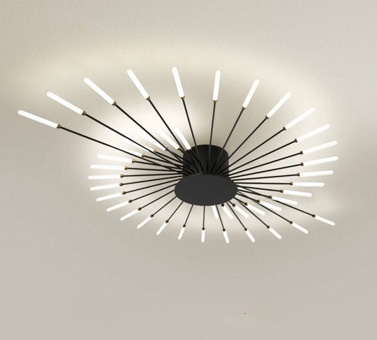 Люстры черная Elyzorn, металл, 80*7 см, светодиодная, LED