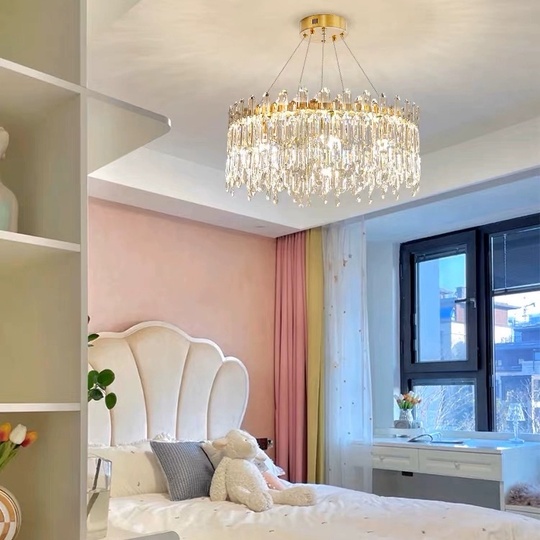 Люстра подвесная, бронза, кристалл, MELISSA 80*31 металл, E14.