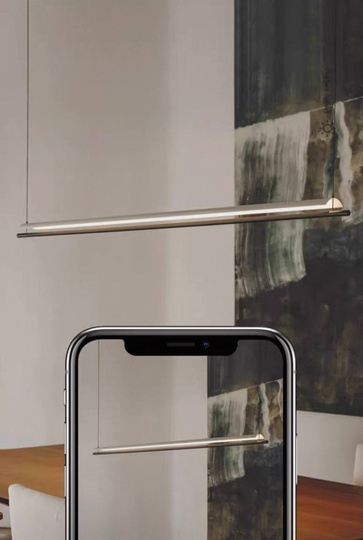 Люстра черная, белая Elystrin, металл, 59*13 см, светодиодная, LED