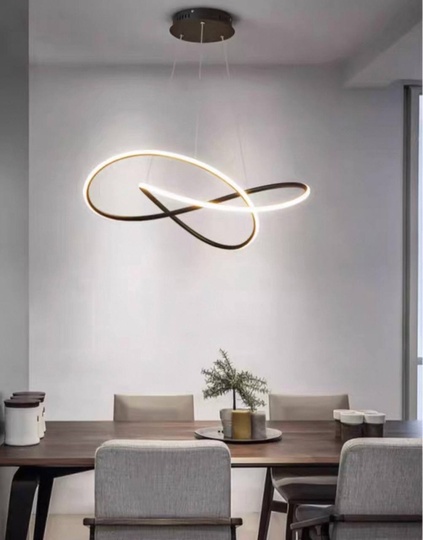 Люстра подвесная, черный, ПММА, JOSEPH BLACK 70*120, металл, LED