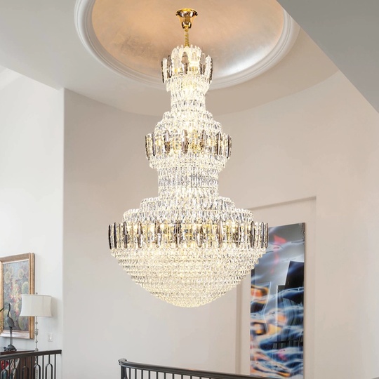 Люстра подвесная, золото, кристалл, PATTION 100*160 металл, E14.