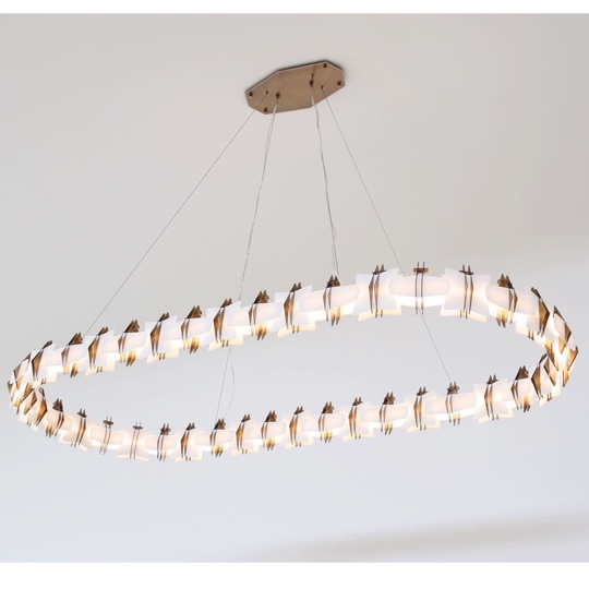 Светильник подвесной медый Elavore, металл, трос 100 см, 120*3 см, подвесная, LED