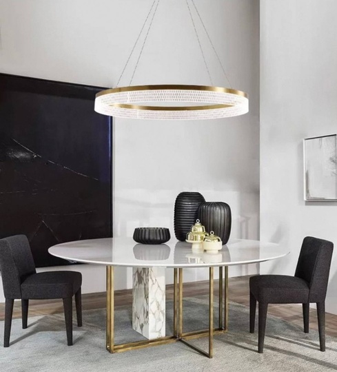 Люстра подвесная, медь, ПММА, ABDON 80*8, металл, LED