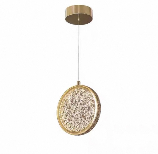 Светильник подвесной золото-серебро Elyvox, металл, 15*18 см, LED