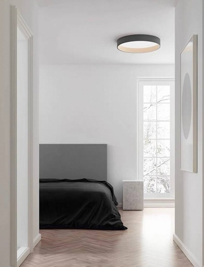 Потолочный светильник черный Elystrix, металл, 33*13 см, светодиодная, LED