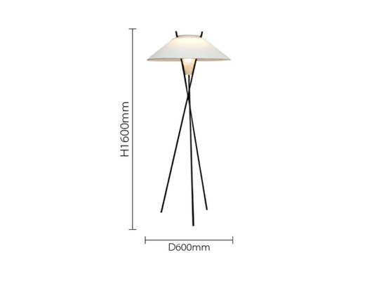 Напольный светильник черный HOGER, E27, 15 Вт