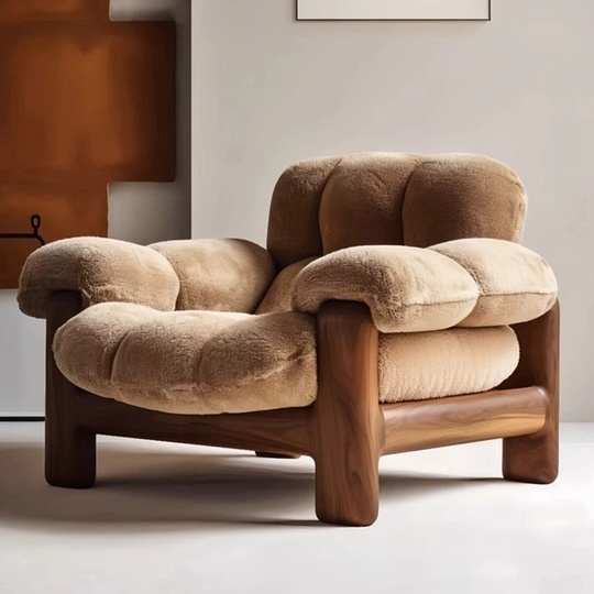 Кресло одноместное Mayer, темный орех, массив дерева, 95*92*85 см