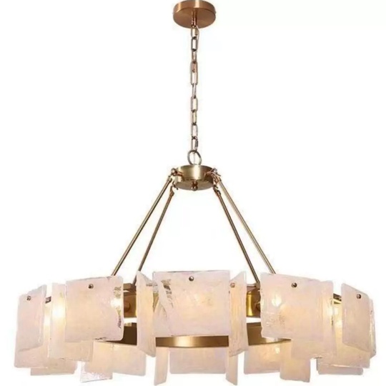 Светильник подвесной медный Avelto, металл, стекло, трос 30 см, 60*20 см, G9, 220 Вт