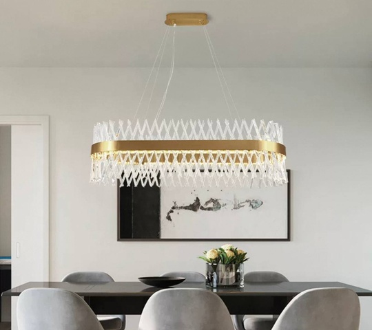 Люстра подвесная, медный, стекло, DRAMATIC 100*25, металл, LED.