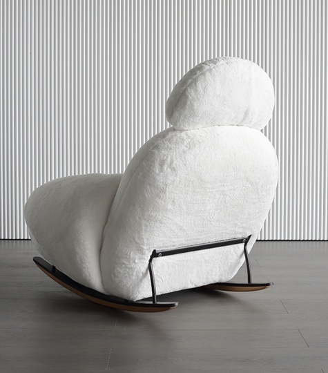 Кресло-качалка Белое. Bean, 98х90х89 см