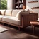 Прямой диван Allen темный орех, ткань, 280*85*80 см