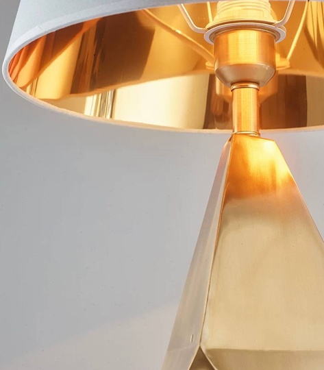 Настольная лампа RHOMB 35*62 золото, белый, металл