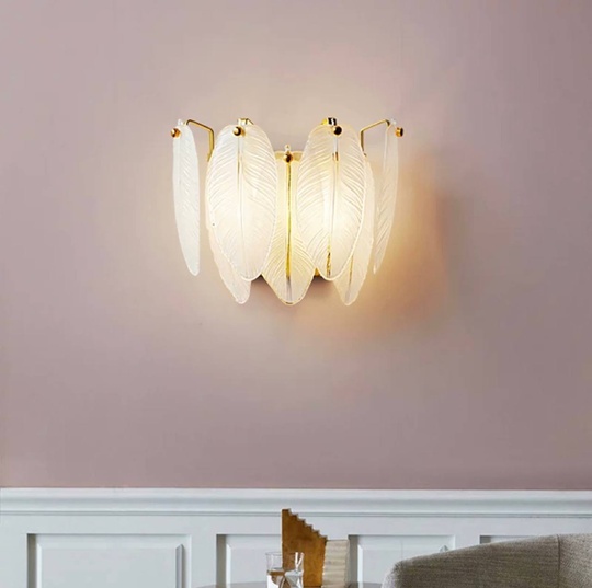 Настенный светильник, БРА TIMOTHY 30*25, медный, прозрачный, стекло, металл, G9.