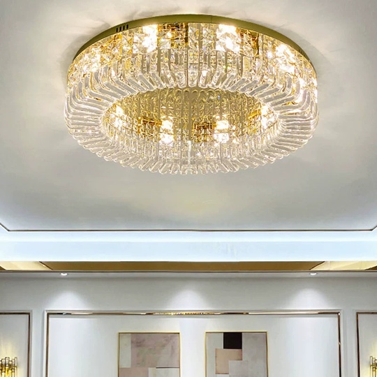 Люстра подвесная, золотой, кристалл, SOPHISTICATED 50*18, металл, LED.