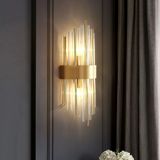 Настенный светильник FRANCES, Бра, 22*60, золотой, металл, Е14.