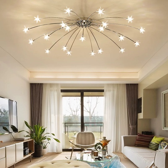 Люстра серебряная Elymbra, металл, стекло, 115*28 см, G4