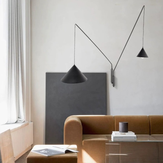 Настенный светильник черный Faris, 2 плафона, 15 Вт, металл