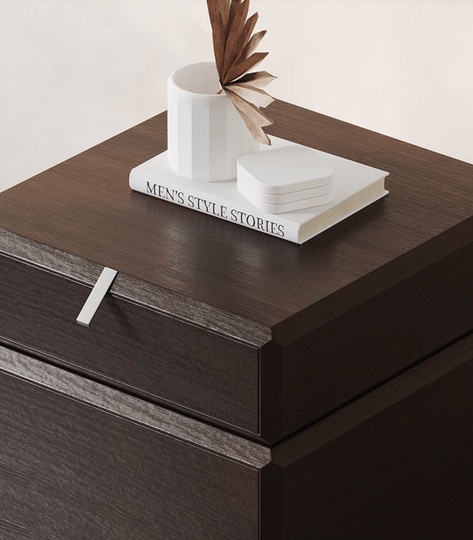 Тумбочка прикроватная с крутящимся ящиком, дымчатый цвет, 2 ящ., 50х50х46 см.