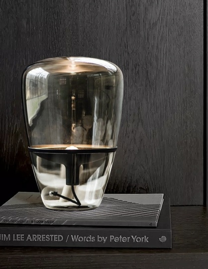 Настольная лампа стекло MALONT, дымчатый, 30*40 см, светодиодная, E27