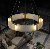 Люстра подвесная, золото, стекло, CHAIM 60*10, металл, LED