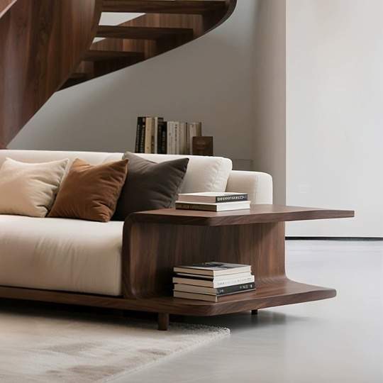 Прямой диван Grace темный орех, ткань, 260*85*80 см