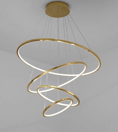 Люстра подвесная, медь, ПММА, OTTO 40*60*80*100 металл, LED.