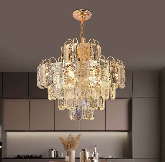 Люстра подвесная AKGUL 60*51 золото, стекло, металл, Е14.