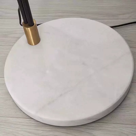 Торшер белый, черный,  Corbin, 50*170, светодиодный, E27, металл, ткань