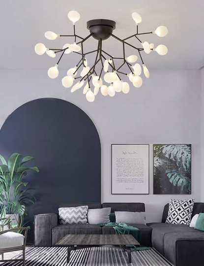 Люстра черная Avalure, металл, стекло 80**45 см, G4