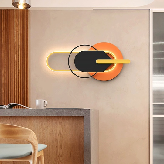 Настенный светильник, Бра MATTHEW 83*39, оранжевый, белый, черный, медный, металл, LED.