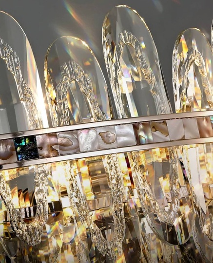 Подвесной светильник NAZAR 95*29, золотой, стекло, металл,  Е14.