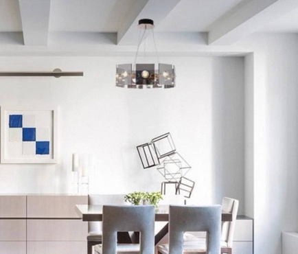 Светильник подвесной бронзовый Elythran, металл, стекло, трос 100 см, 60*18 см, E14