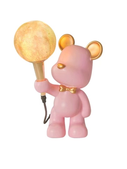 Настольная лампа розовая, TEDDI, 25*47