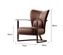 Кресло коричневое Faust, 73*80*86 см, кожа
