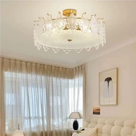 Люстра подвесная, медный, стекло, ANEMONE 60*20, металл, E14.