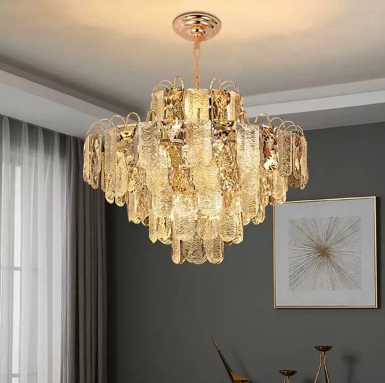 Люстра подвесная AKGUL 60*51 золото, стекло, металл, Е14.