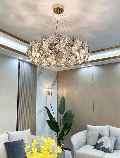 Люстра BANY 100*20 золото, стекло, металл, Е14.