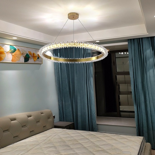 Люстра подвесная, медь, ПММА, ALISTER 80*150, металл, LED