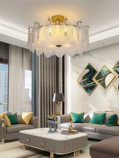 Люстра подвесная, медный, стекло, TUCKER 50*18 металл, E14.