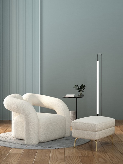 Кресло белое мягкое EDDY 83х80х73