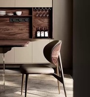 Обеденный стул молочный Mario, 49*79*60 см, кожа, в итальянском стиле