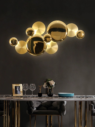 Настенный светильник ELLIOT, Бра 54*140, золотой, металл, G9.