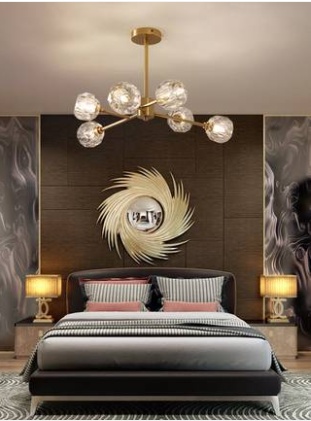 Дизайнерский светильник 40*90 см лампа накаливания, E14, медь, хрусталь