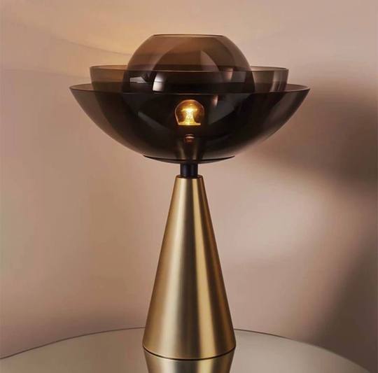 Настольная лампа DINA 30*52, античная бронза, металл, стекло