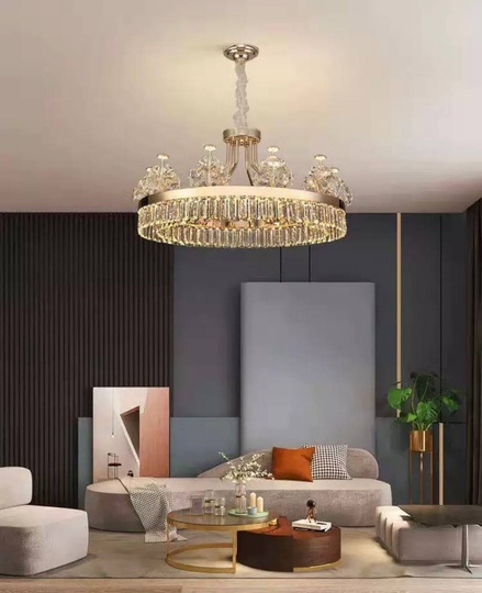 Подвесной светильник OSMAN 60*35, золотой, кристалл, металл,  LED.