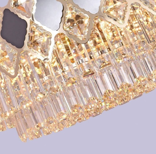 Люстра подвесная AKEL 50*28 золото, стекло, металл, Е14.