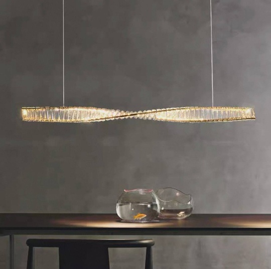 Люстра подвесная, бронза, хрусталь, JACK 120*8 металл, LED