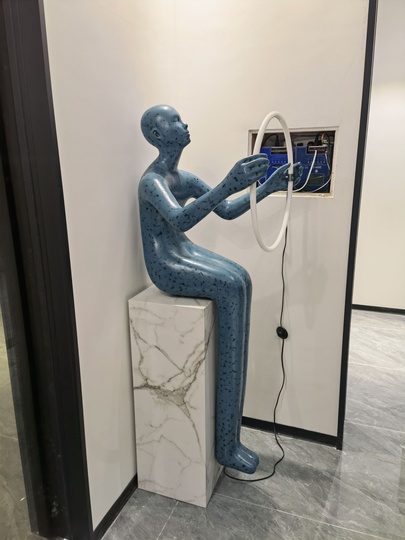 торшер голубой напольный Nordic Humanoid, светодиодный Led, стекловолокно