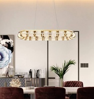 Люстра подвесная, медная Elytrix, металл, 100*40 см, 10 см, LED